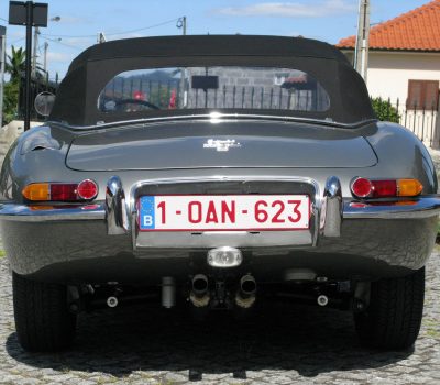 Jaguar E-Type Series I OTS 1965 Opalescent Silver Grey Back